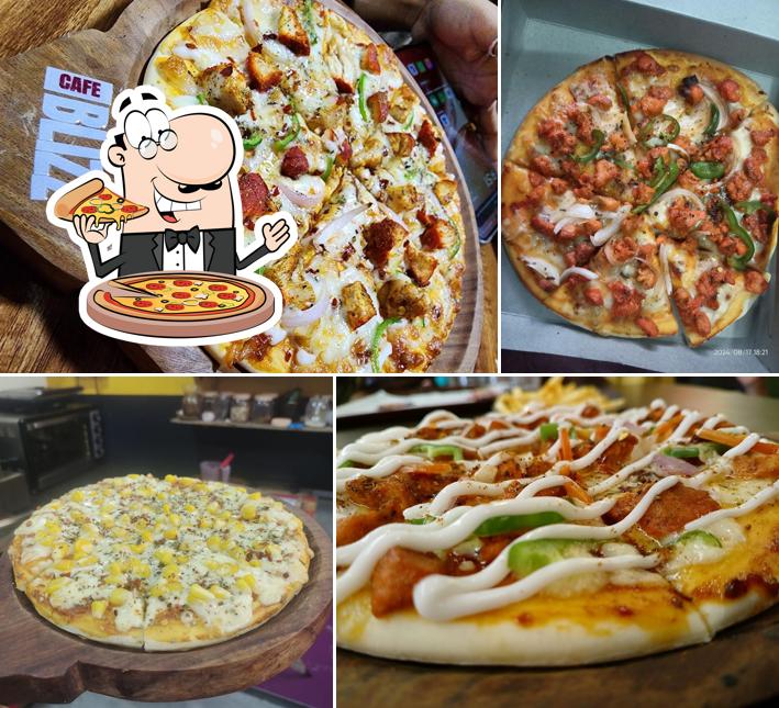 Get pizza at Cafe Blizz (Best Cafe In Ratnagiri)
