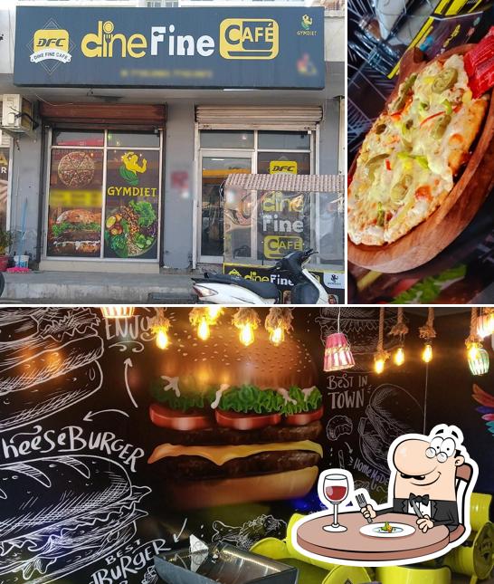 Dine Fine Cafe is distinguished by food and exterior