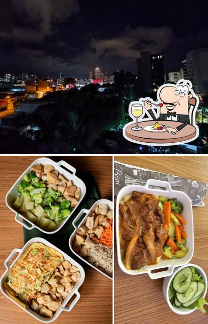 A imagem do Hábito Saudável’s comida e interior