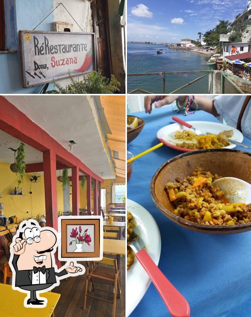 Sente em uma das mesas no Ré Restaurante Dona Suzana