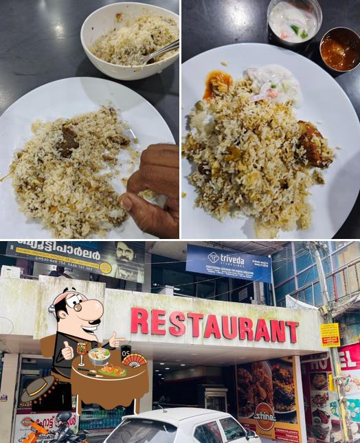 Check out the image depicting food and exterior at Shine Restaurant THAMARASSERY