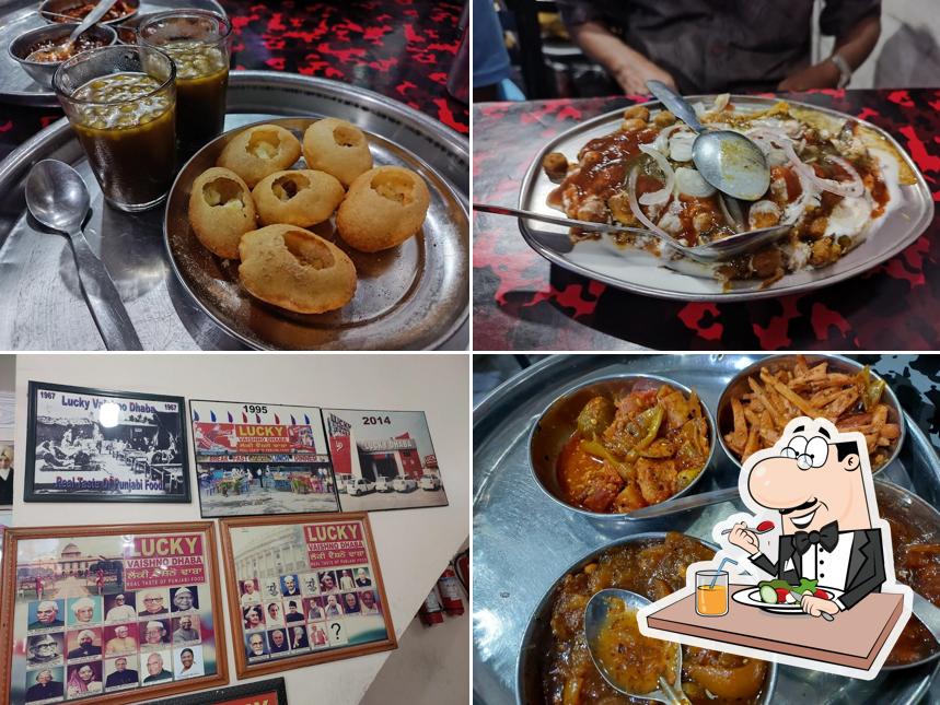 Food at Lucky Vaishno Dhaba