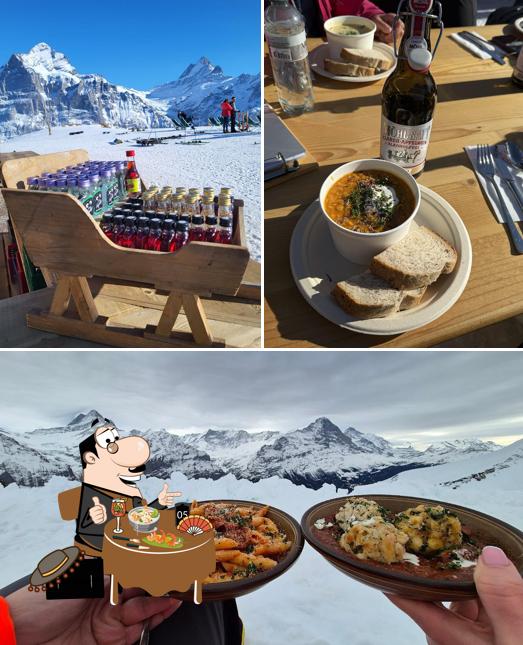 Anja's Skibar si caratterizza per la cibo e bevanda