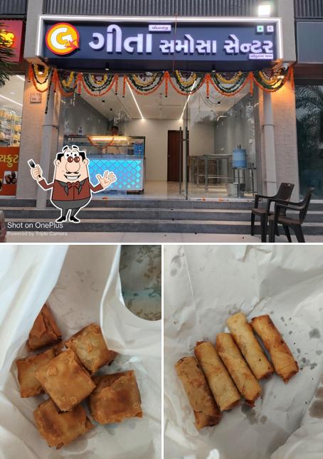 Among different things one can find food and interior at Gita Samosa Center