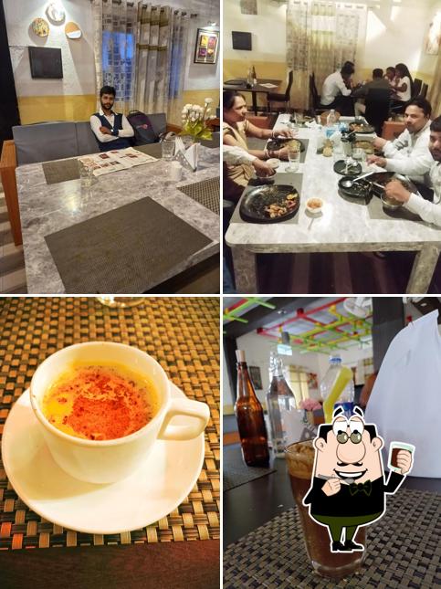 Enjoy a beverage at JH01 Desi Restaurant