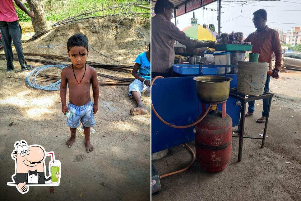 Enjoy a beverage at P. K. Tea Stall