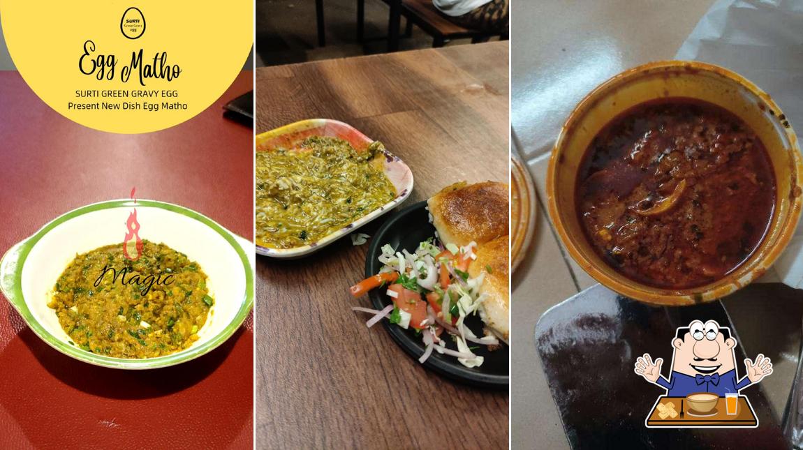 Food at Surti Greenery Green Gravy Egg