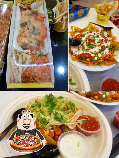 Get pizza at WORLD OF TORTILLAS