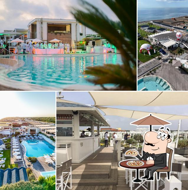 Curiosa tra l'area esterna di V Lounge Beach