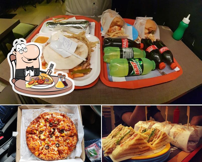 Pick pizza at Burger Hub