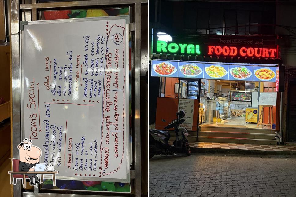 The interior of Royal Food Court – Traditional Kerala Meals & South Indian Cuisine in Angamaly