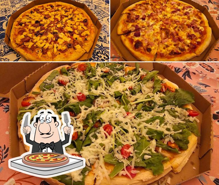Consiga diferentes tipos de pizza