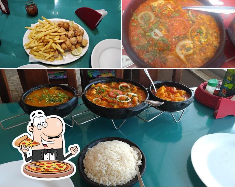 Escolha pizza no Restaurante Berro D'Água