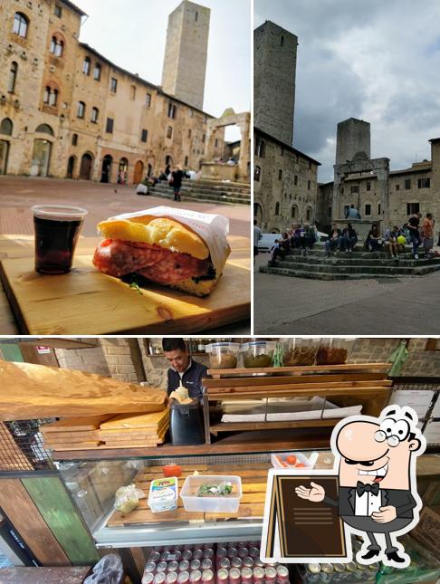 Questa è la foto che mostra la esterno e interni di Vinaio di San Gimignano