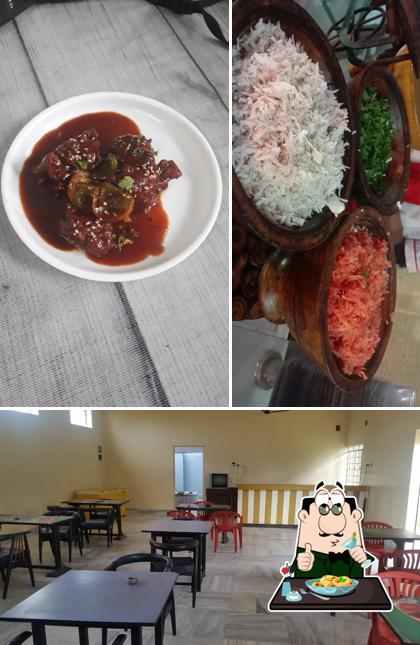 This is the photo showing food and interior at Midway No. 1