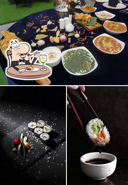 The picture of food and dining table at The Shaurya