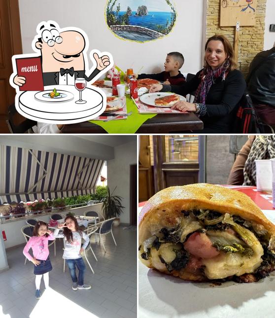 La cibo e esterno del ristorante