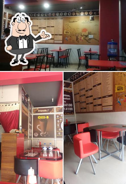 Take a seat at one of the tables at Creamy Nuts