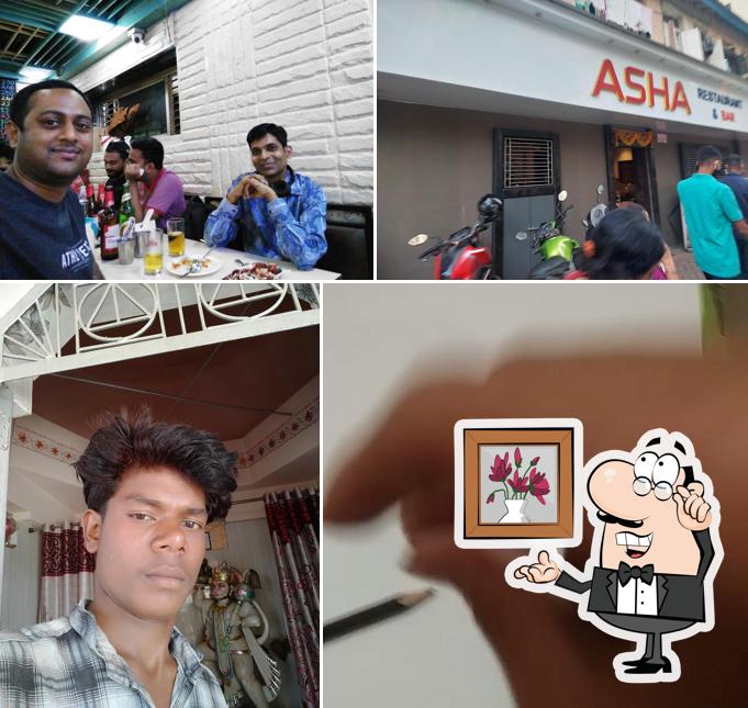 The interior of Asha Restaurant & Bar