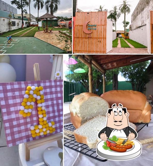 A foto da comida e exterior no Quintal da Lua - Café Brincante