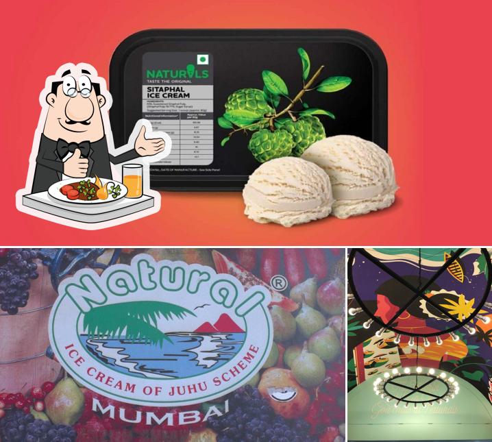 Take a look at the image showing food and exterior at Naturals Ice Cream