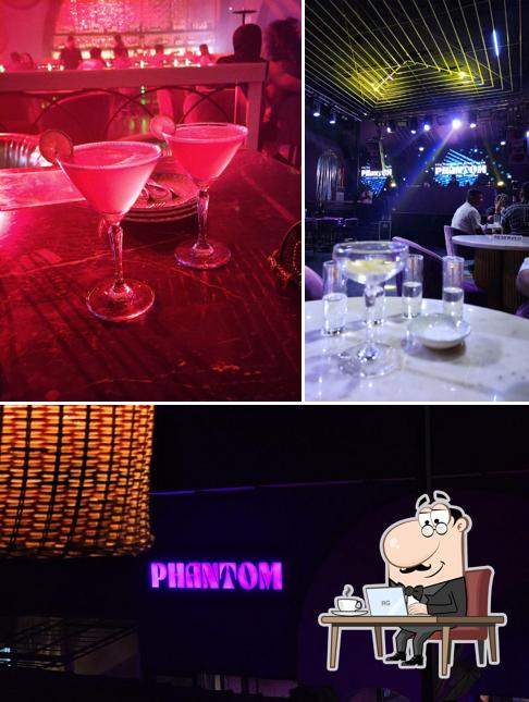 This is the photo displaying interior and beverage at Phantom - Club Lounge Terrace