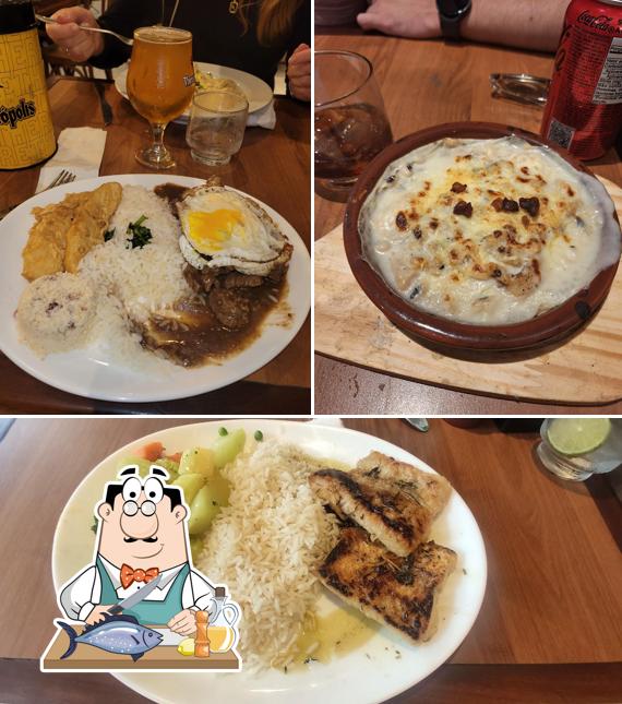 Salmão grelhado em Restaurante e Bar Corujinha