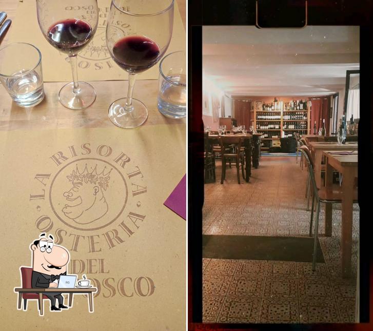 Gli interni di La Risorta Osteria del Re Fosco