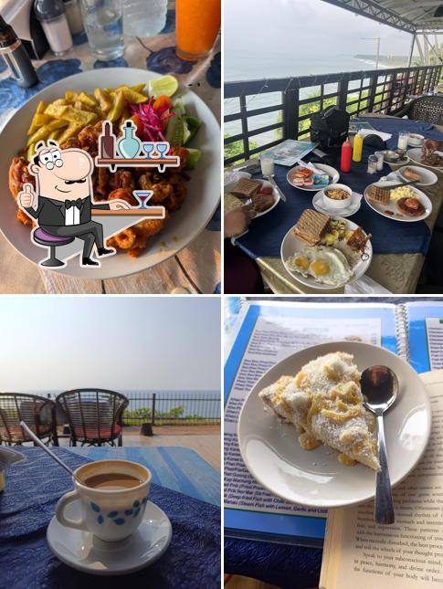 Take a seat at one of the tables at Clafouti Restaurant