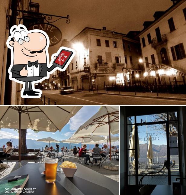 Puoi goderti l'aria fresca da seduto all'esterno di Caffè Clerici