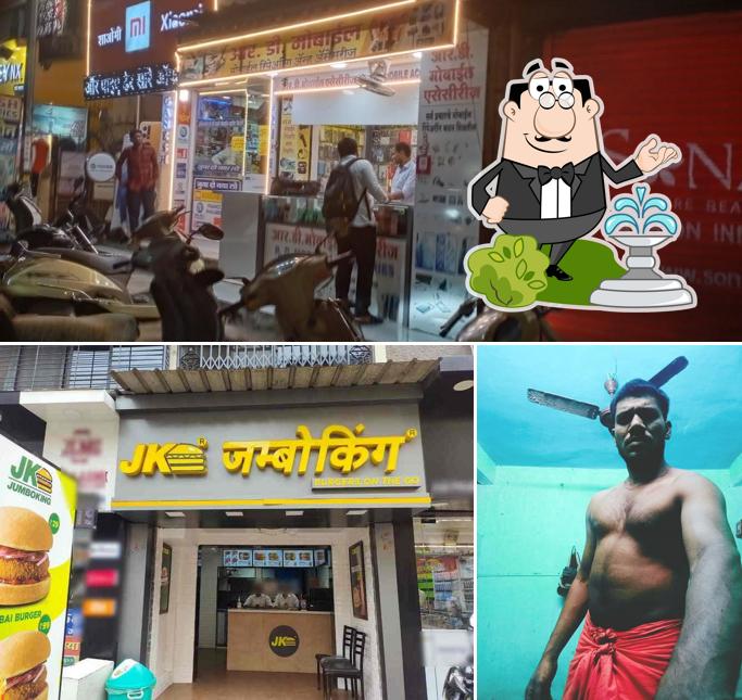 Among various things one can find exterior and interior at Jumboking burgers on the go