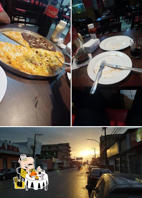 A foto a Senhora Pizza’s comida e exterior