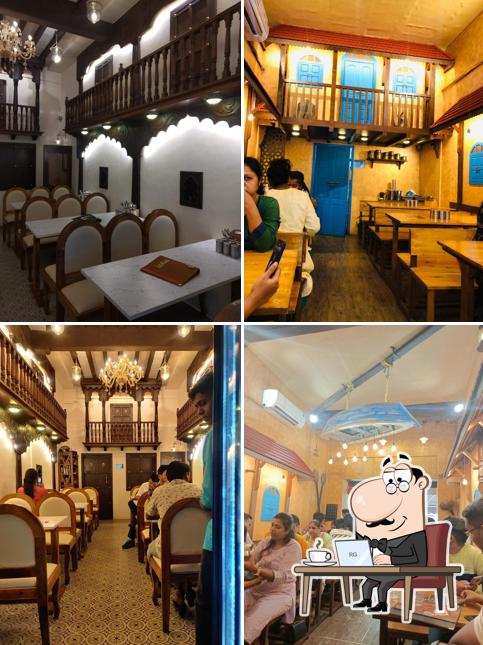 Take a seat at one of the tables at Majghar - Lalbaug