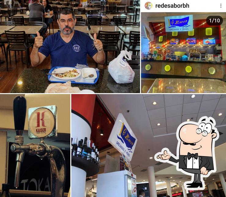 Sente em uma das mesas no O Barco 10hs às 22hs