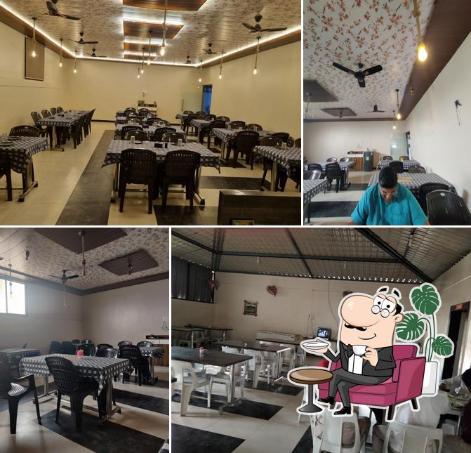 The interior of Hotel Chaitanya Garden