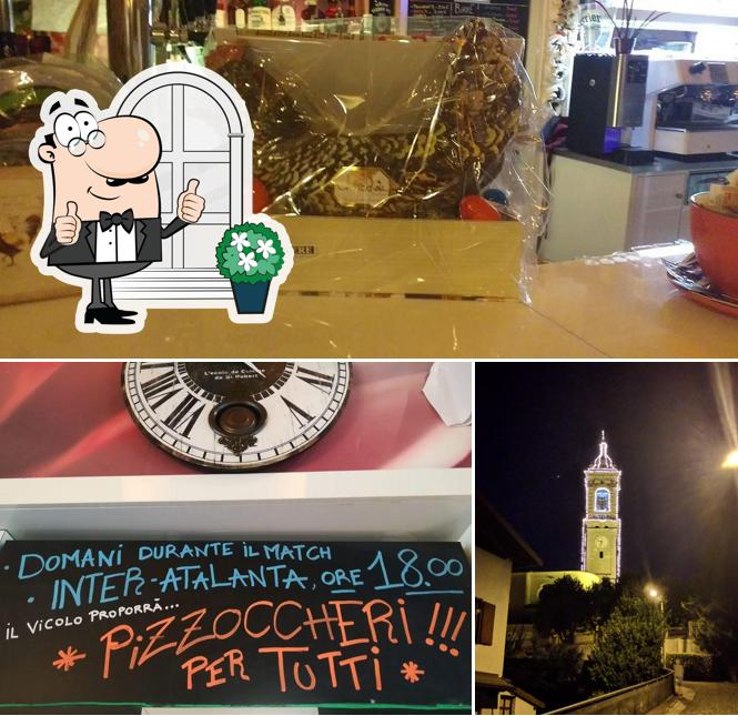 Tra le diverse cose da Bar Vicolo Caffé Songavazzo si possono trovare la esterno e cibo