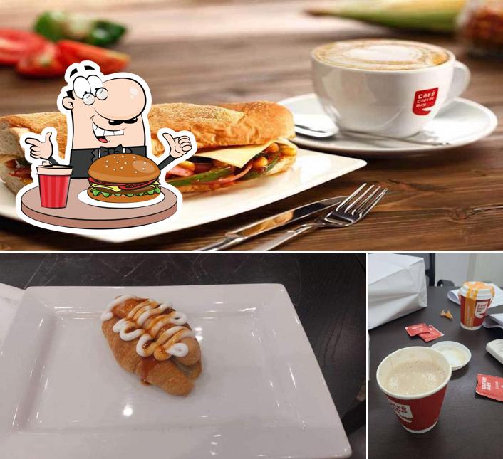 Hamburger at Cafe Coffee Day