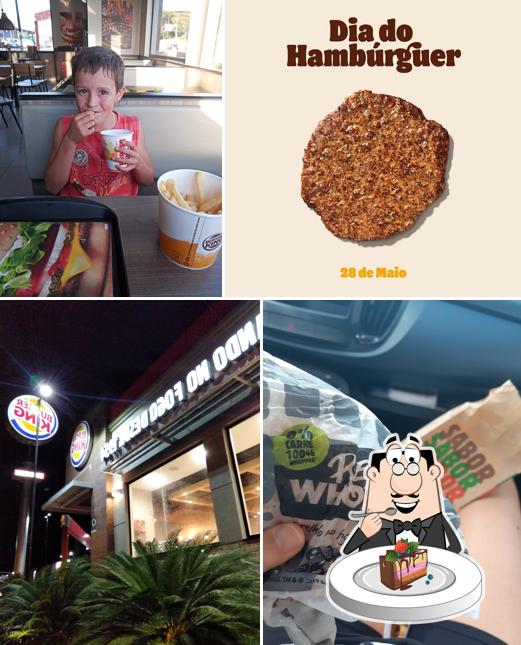 Bolo de chocolate em Burger King