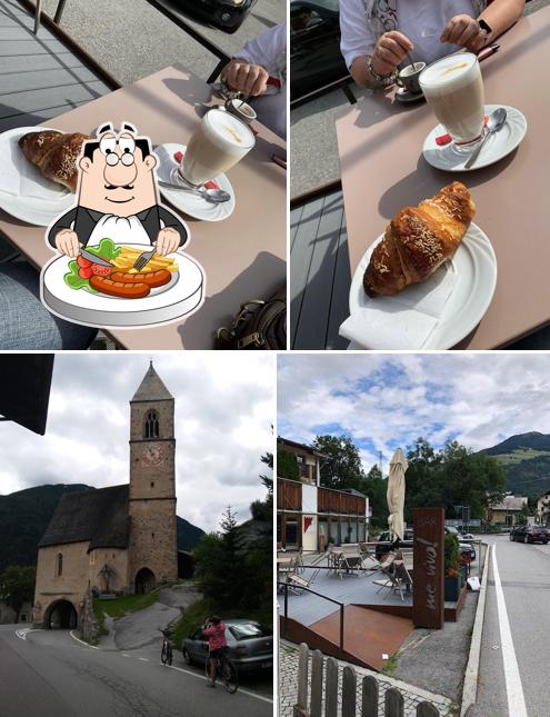 La cibo e esterno del ristorante
