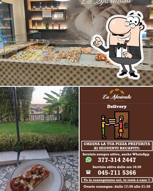 Questa è la foto che raffigura la interni e cibo di La Sfarinata - Pizza al Taglio di Borgo Trento