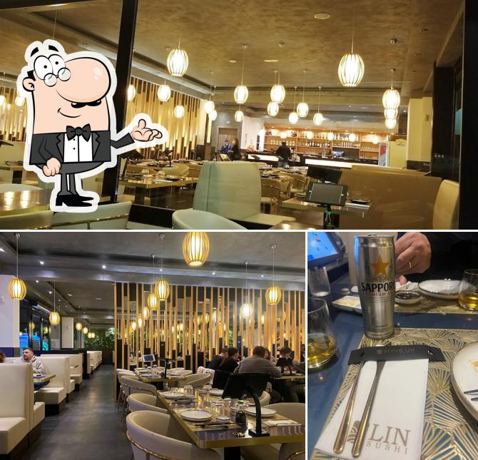 Tra le diverse cose da Sushi Lin si possono trovare la interni e bevanda