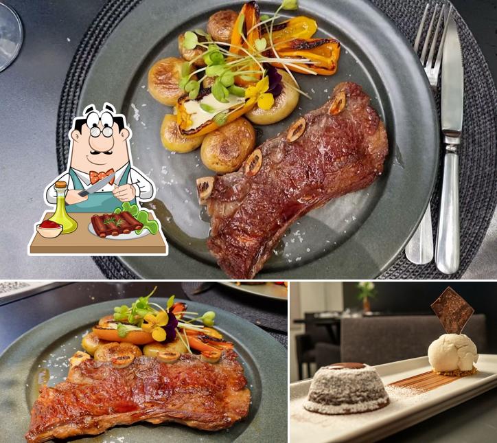 Escolha refeições de carne no Le Bistrot Gourmet