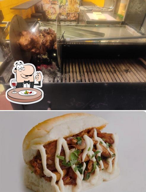 Pulled pork sandwich at Grill meals - charcoal shawarma and momos