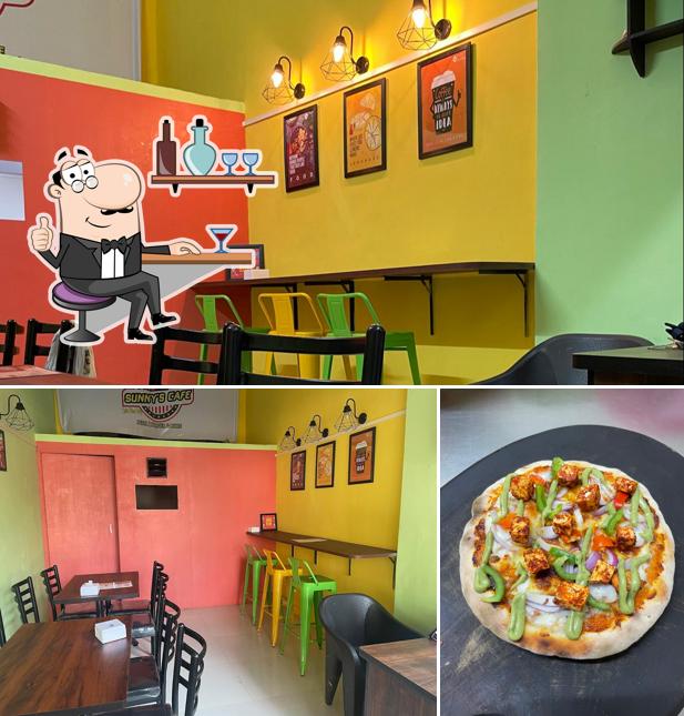 Among various things one can find interior and food at Sunny's Cafe