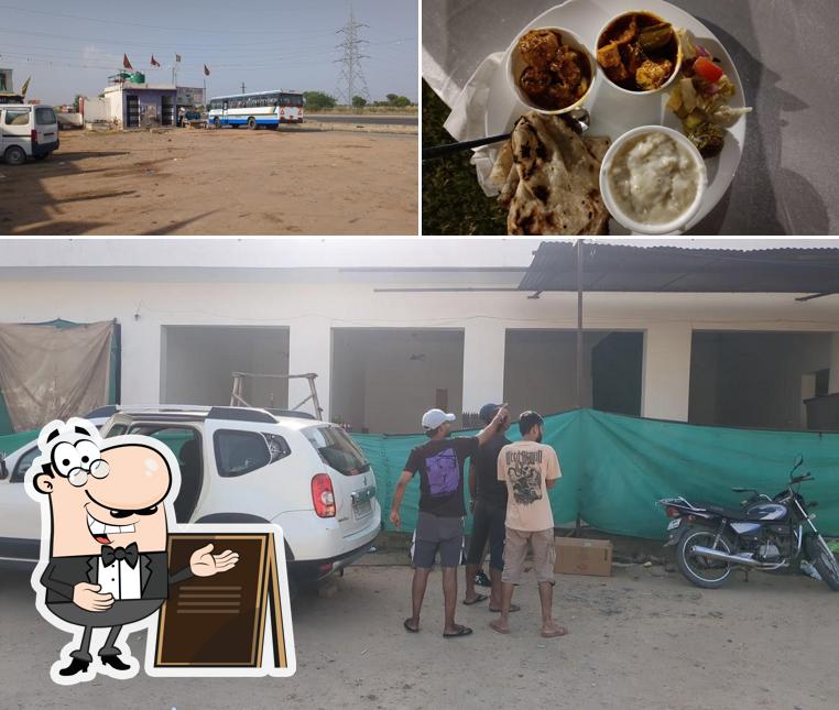 The restaurant's exterior and food