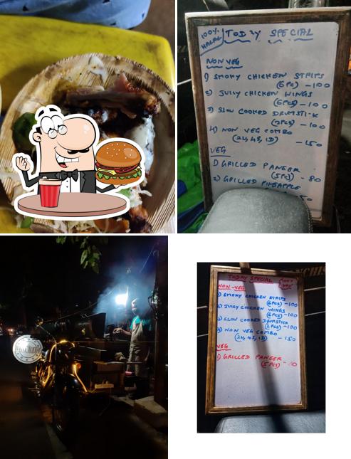 Order a burger at BBQ Ride Puducherry