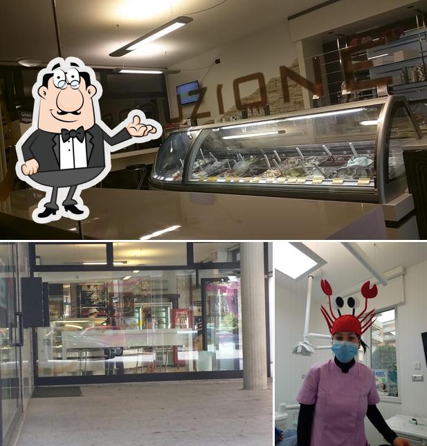 La interni e cibo del ristorante