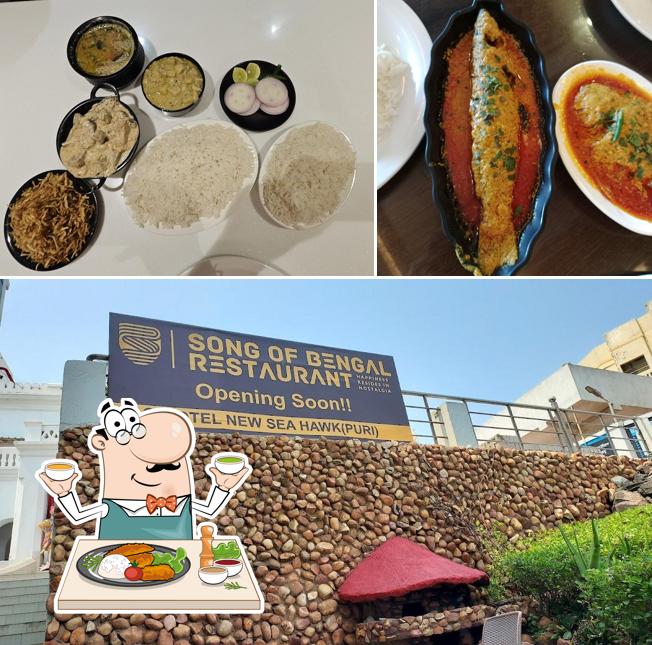 Food at Song of Bengal restaurant at Hotel New Sea Hawk Puri