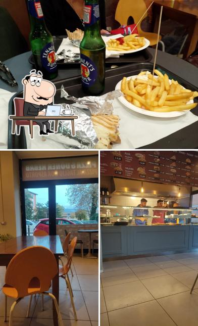 Questa è la immagine che presenta la interni e cibo di Istanbul Kebab