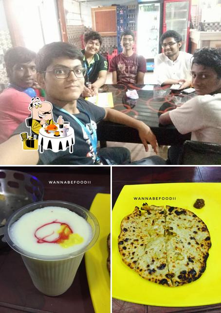 This is the picture showing food and interior at Punjabi Dhaba